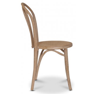 Danderyd No.18 bjtr stol i whitewash med rotting + Mbeltassar