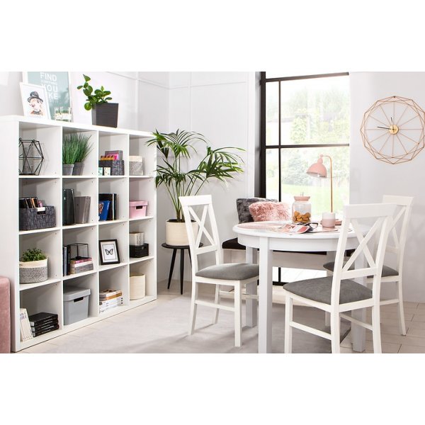 Chaise de salle  manger Allan - Gris/blanc