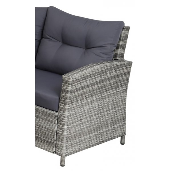 Groupe d\\\'extérieur Santiago en rotin synthétique - Gris Groupe d\\\'extérieur Santiago en rotin synthétique - Gris