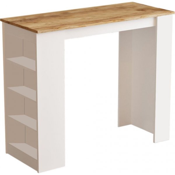 Table de bar Style 120 x 51,6 cm - Pin/blanc Table de bar Style 120 x 51,6 cm - Pin/blanc