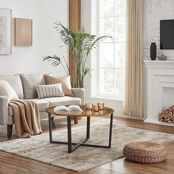 Table basse Beppe Ø88 cm - Marron/noir Table basse Beppe Ø88 cm - Marron/noir