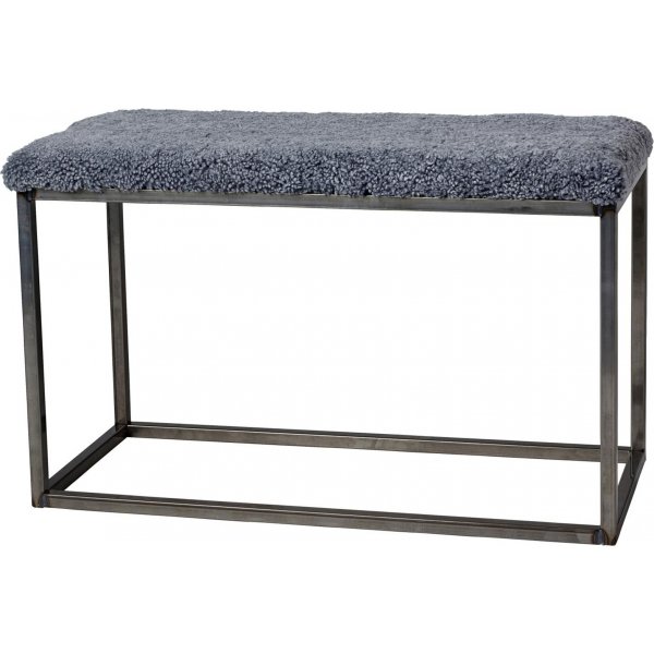 Palle sittbnk Ljusgr/stl - 80 x 35 x 50 cm