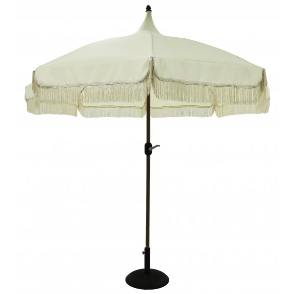 Cirkus parasoll med tofsar Ø270 cm - Beige