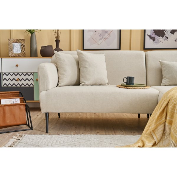 Canapé-lit Revos à droite - Crème Canapé-lit Revos à droite - Crème