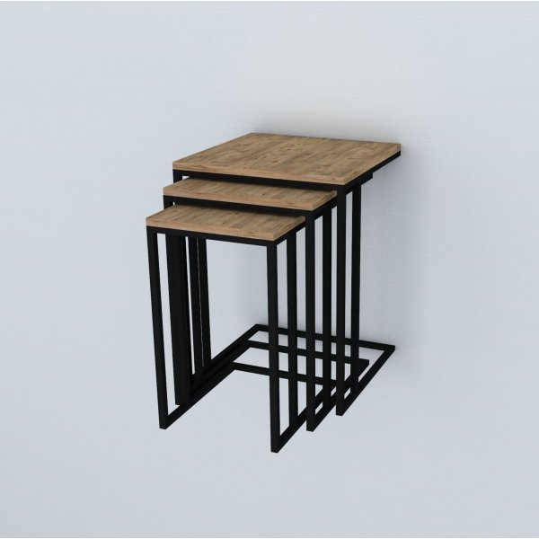 Table de pari Pino 38x28 | 38x34 | 40x40 cm - Noyer/noir Table de pari Pino 38x28 | 38x34 | 40x40 cm - Noyer/noir