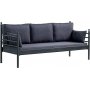 Manyas 3-sits utesoffa - Svart/antracit