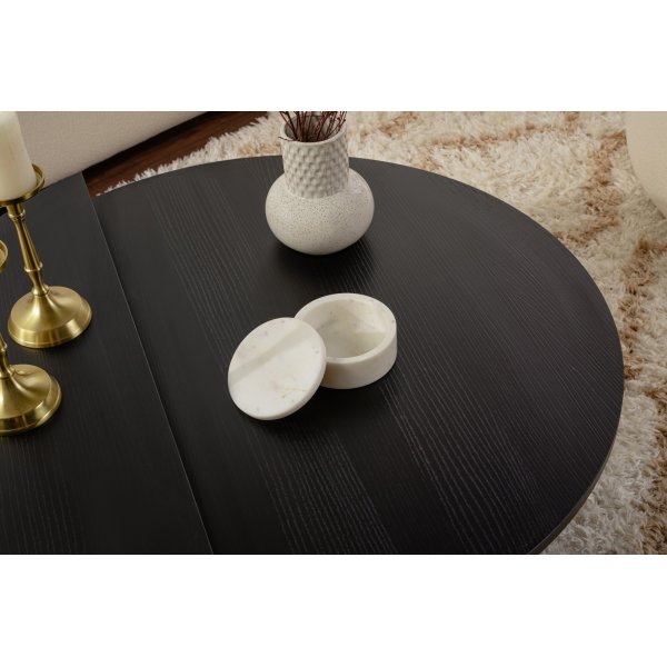 Orion soffbord 90 x 90 cm - Trä/svart Orion soffbord 90 x 90 cm - Trä/svart