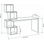 Balance skrivbord 157,5x60 cm - Vit/turkos