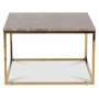 Accent soffbord 75 - Brun marmor / Blank mssing