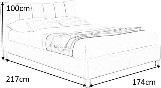 Batol bedframe in grijs fluweel - 160x200 cm Batol bedframe in grijs fluweel - 160x200 cm