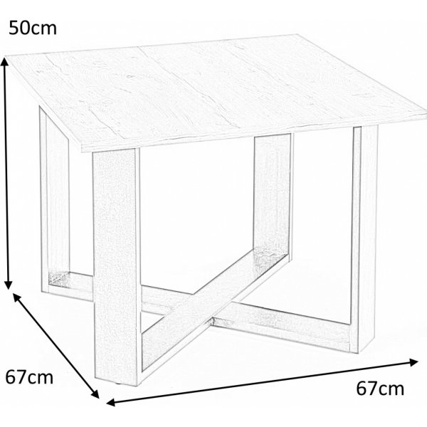 Table basse Hazy - Bois et noir Table basse Hazy - Bois et noir