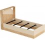Sneker eenpersoonsbed 190 x 90 cm - Grenen/beige