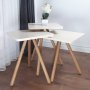 Driedubbel gedekte tafel 34 x 34 cm - Creme