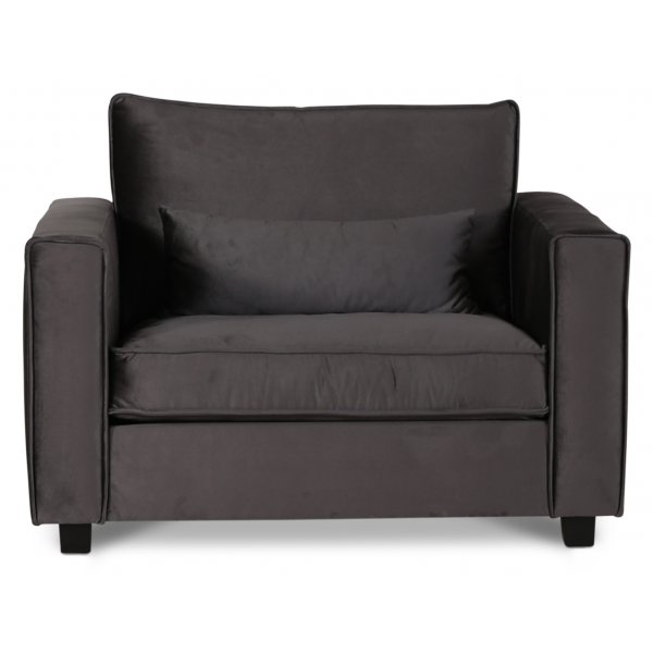 Fauteuil 1,5 places Adore - Gris argent (velours) Fauteuil 1,5 places Adore - Gris argent (velours)