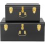 Matteus vintage Koffert set - Svart / Mssing + Flckborttagare fr mbler