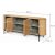 Rotto dressoir 200 cm - Vicenza eiken/zwart