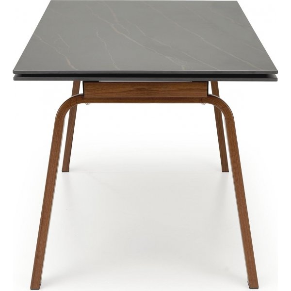 Lozano matbord 140-200 x 82 cm - Svart marmor/valnt