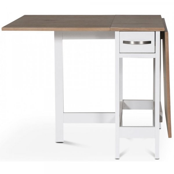 Slagbord vit/ek 30/90/150x80 cm - Fårö + Möbeltassar Slagbord vit/ek 30/90/150x80 cm - Fårö + Möbeltassar