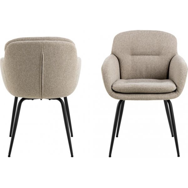 Dora karmstol - Beige/matt svart Dora karmstol - Beige/matt svart