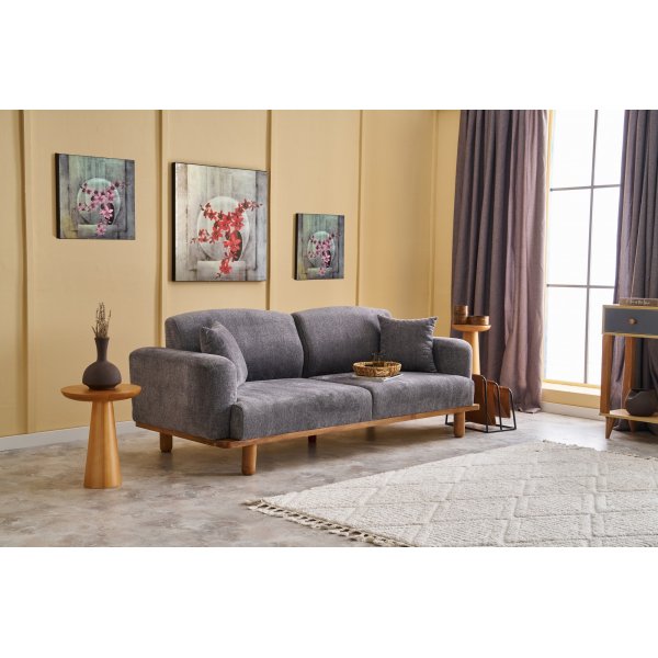 Canapé 3 places Reims - Gris Canapé 3 places Reims - Gris