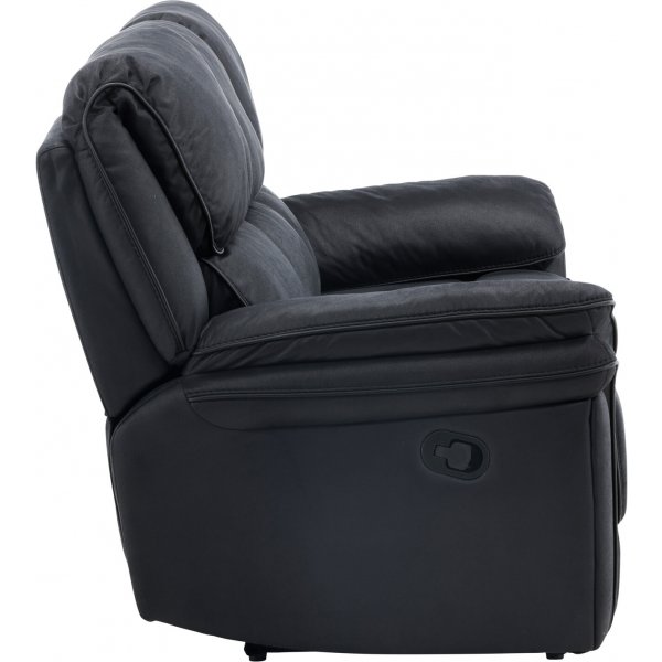 Canap inclinable 3 places Saranda - Noir