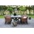 Groupe d\\\'extrieur Oxford, table grise 220 cm avec 6 chaises de salle  manger de couleur naturelle Valetta