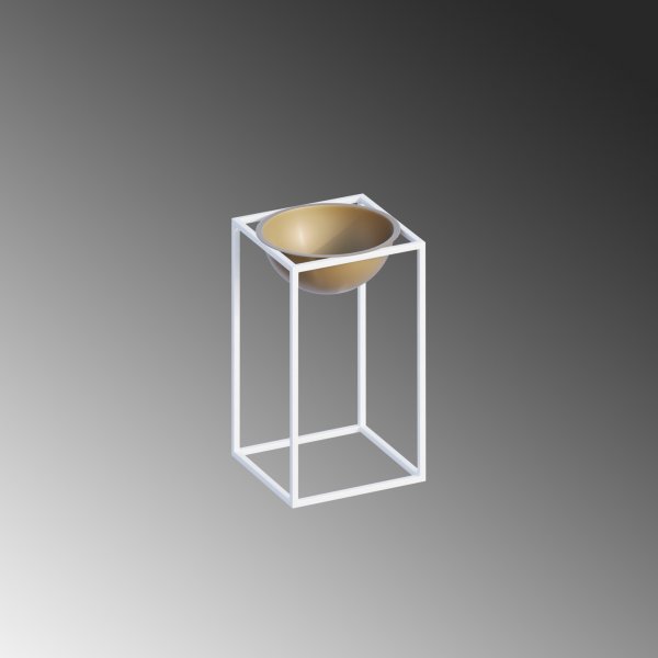 Pot Plato 22 - Blanc/or