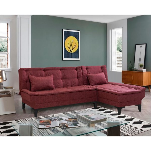 Santo divanbäddsoffa - Vinröd Santo divanbäddsoffa - Vinröd