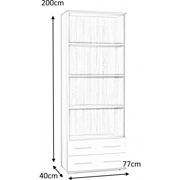 Bibliothque Abdel - Blanc/chne