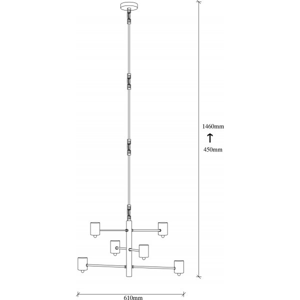 Plafonnier Hexa 6936 - Noir