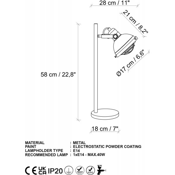 Lampe à poser Spoly - Or Lampe à poser Spoly - Or