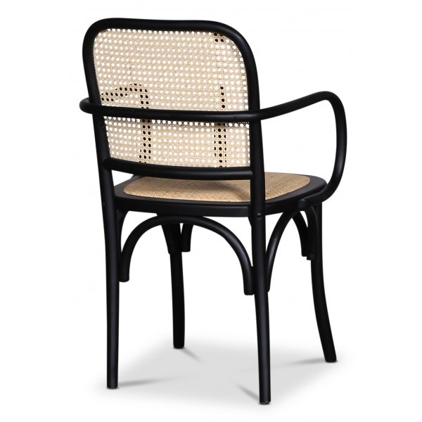 Malmby karmstol böjträ svart/rotting + Möbeltassar Malmby karmstol böjträ svart/rotting + Möbeltassar