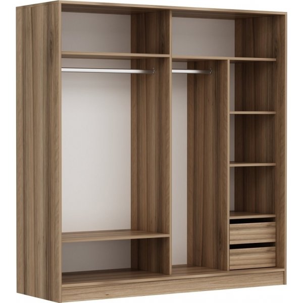 Kapusta kledingkast 220x52x210 cm, variant B - Bruin/wit/bruin Kapusta kledingkast 220x52x210 cm, variant B - Bruin/wit/bruin