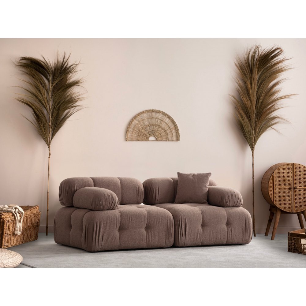 Doblo 2-sits soffa i bouclè - Brun Cappuccino - 2-sits soffor, Soffor