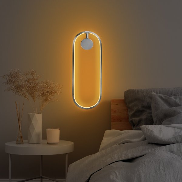Tranceto wandlamp - Chroom