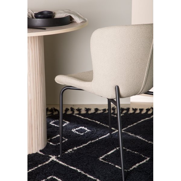 Modesto matstol - Beige boucle