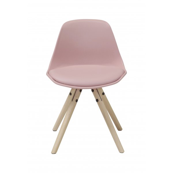 Woody Junior matstol - Rosa / ek