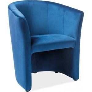 Fauteuil Myra - Velours bleu