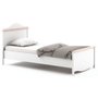 Letitia sng med frvaringslda 100x200 cm - Vit/rosa