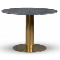 Empire matbord - Grå marmor / Borstad mässing