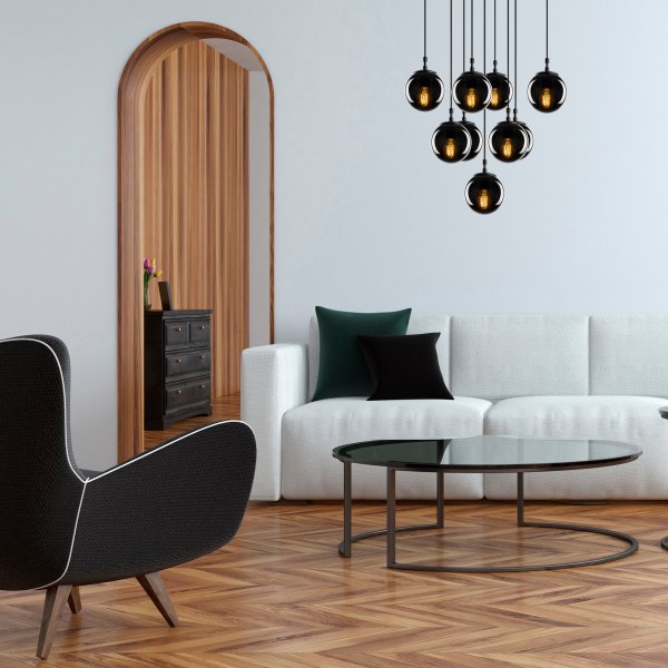 Plafonnier Effy 2161 - Noir/fumé Plafonnier Effy 2161 - Noir/fumé