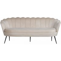 Ballini 3-sits soffa - Beige sammet Ballini 3-sits soffa - Beige sammet