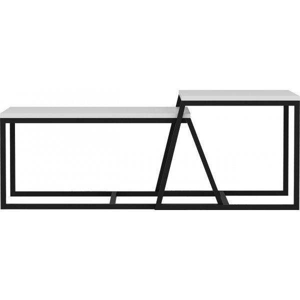 Table basse Pat 75/55 x 50/57 cm - Blanc Table basse Pat 75/55 x 50/57 cm - Blanc