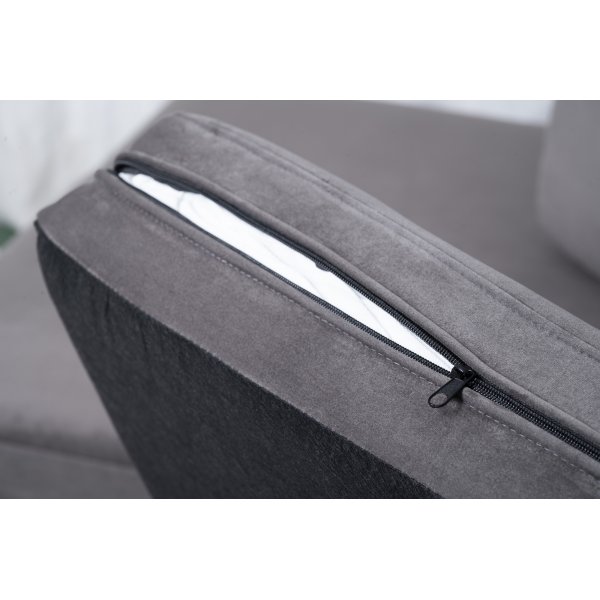 Divansoffa i grått sammet - Copenhagen + Fläckborttagare för möbler Divansoffa i grått sammet - Copenhagen + Fläckborttagare för möbler