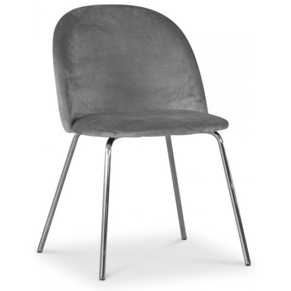 Giovani velvet stol - Gr/Krom