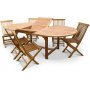 Edenryd matgrupp ovalt matbord butterfly 180-240 cm inkl 6 st Edenryd stolar - Teak + Trolja fr mbler