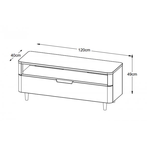 Banc TV Odessa en chêne huilé / blanc Banc TV Odessa en chêne huilé / blanc