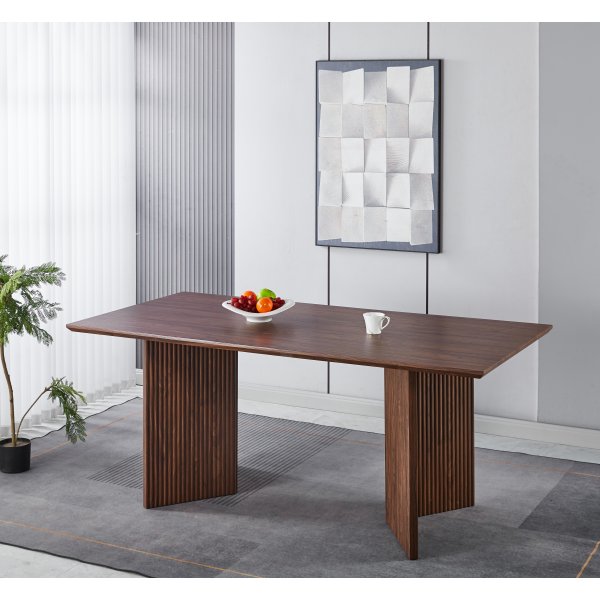 Crossby matbord 180x90 cm - Mörk brunbetsad ek Crossby matbord 180x90 cm - Mörk brunbetsad ek