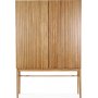 Nova hgskp med lamellfronter H185 cm - Oljad ek