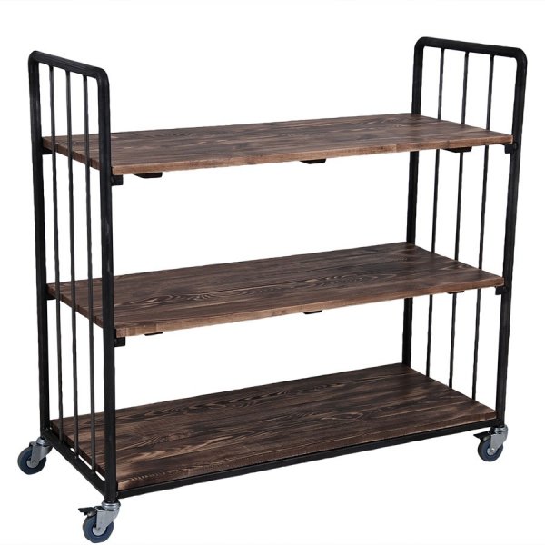 Soho bokhylla p hjul - Metall/Brown